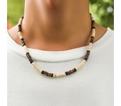 9 Styles Mens Summer Beach Wooden Beaded Surfer Necklace Simple Geometric Tribal Ethnic Handmade Chain Steampunk Male Jewelry