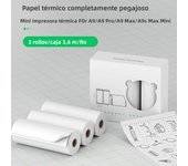 PeriPage 77x30mm Self-Adhesive Thermal Paper Sticker BPA-Free Printable Sticky Paper Roll for PeriPage A9/A9s/A9 Pro/A9 Max/A9s