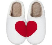 LINDAS ZAPATILLAS PARA MUJER - Zapatillas de casa para interiores mullidas, acogedoras y cálidas - Lindas zapatillas con forma de corazón para mujer