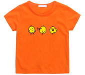 Cute Kiiroitori Yellow Chick Printing T-shirt 100% Cotton Summer Casual Tee-shirt for Boys/Girls Children Comfortable Tshirts