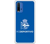 Funda original compatible con Xiaomi Redmi 9T/Pocophone M3 - RC Deportivo Escudo blanco fondo azul