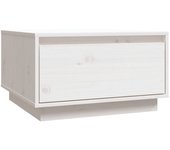 vidaXL Mesa de centro de madera maciza de pino 55x56x32 cm Marrón, Blanco, Gris Mesita de Salón o Comedor o Auxiliar Mesa de Café Meuble Salón