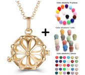 Mexico Style Tree Of Life Angel Necklace 16MM Music Ball Vintage Pregnancy Necklace Aroma Essential Oil Diffuser Locket Pendant