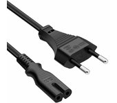 TECHZOCO Cable Alimentación C7, Cable de Alimentación Tipo C Euro, Cable Alimentación Forma 8, Compatible con Samsung Toshiba LG Philips Sharp Sony, Playstation Xbox, Negro (0.50 Metros)