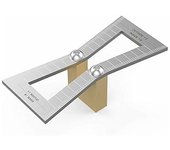 Marcador de cola de milano, herramienta de guía de cola de milano de calibre de madera recortada a mano con escala, tamaño del modelo de cola de milano 1:5-1:6 y 1:7-1:8 para carpintería, pla