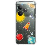 Tumundosmartphone Funda Silicona Antigolpes para Realme GT 6 / GT 6T 5G diseño Espacio Dibujos