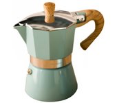 150/300ml Espresso Coffee Maker Aluminum Mocha Pot Percolator Stove Top Pot Vintage Wooden Handle Coffee Machine Cafe Tools
