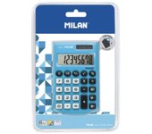 MILAN BLISTER CALCULADORA POCKET AZUL 8 DIGITOS CON FUNDA BLISTER 2x12x18 Cms.