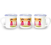 TAZA BORDE COLOR RETRO ELEGANTE HEIDI ABUELO SERIE ANTIGUA ANIME VINTAGE color mug manga clara pedro