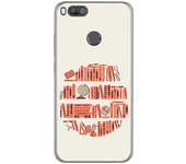 Tumundosmartphone Funda Gel Tpu para Xiaomi Mi 5X / Mi A1 Diseño Mundo Libro Dibujos