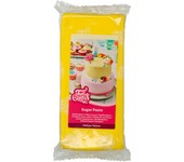 Funcakes Fondant Amarillo 1 Kg - Ideal para Decorar Tartas, Cupcakes y Galletas