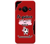 Tumundosmartphone Funda Silicona Líquida Roja para Xiaomi Redmi A3 diseño Vaca Dibujos