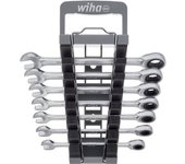 Wiha Juego de llaves de boca con carraca anular 8 unid. con soporte (44664)