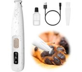 Dog Paw Trimmer, Upgraded 18mm Blade Waterproof Pet Micro Precision Trimmer , Electric Dog Clippers for Grooming, Rechargeable Hair Shaver for Paws, E