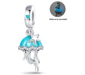 Ocean Series 925 Silver Luminous Shell Pearl Fishtail Tortoise Charms Beads Fit Pandora 925 Original Bracelets Fine DIY Jewelry