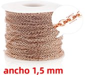 2m/lot Stainless Steel Cable Chain Bulk for Silver Rose Gold Chain 1mm 1.5mm 2mm 2.5mm Necklace Diy Jewelry Materials