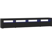 vidaXL Mueble de TV con luces LED 240x35x40 cm, Mueble de Salon, Mueble TV, Mueble TV salon, Mesa de TV, Mueble tele