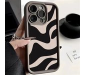 Fashion Zebra Stripe Black White Phone Case for iPhone 15 14Pro Max Case 11 12 13 Pro 7 8 Plus X XS XR Cartoon Cover