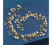 Wedding Hair Accessories Crystal Pearl Headband tiara Flower Headpiece Hair Vine Women Hair Jewelry Bridal Hair Accessories