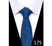 New Style Fashion 7.5 cm Blue Striped Floral Tie For Men Gravatas Hombre Fit Wedding Workplace Birthday Gift
