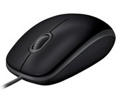 Logitech B110 Ratón Con Cable USB, Silencioso, 2.4 GHz con Nano-Receptor, Seguimiento Óptico 1000 DPI, Batería 18 Meses, 3 Botones, Ambidiestro, PC/Mac/Portátil - Negro