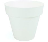 Plastiken TES - Maceta Redonda Clásica Diámetro 22 cm Capacidad 4.5L. Blanco