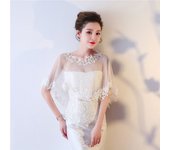 Lace Short Sleeve Shrug Bridal Wedding Elegant Cape Summer Casual Shawl