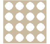 TODO-STENCIL Plantilla MYA Home Decor Geométrico 004 Medida 50x50cm Diseño 48x48cm, Stencil lavable, reutilizable, maleable y muy resiste, Ideal para decorar paredes, muebles, cojines, cortinas, etc