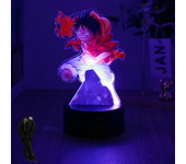 Actions Figure One Piece Luffy Zoro Anime Figures 3D Lamp PVC Action Collection Model Toys LED Night Light Kid Christmas Gift