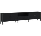vidaXL Mueble de TV con cajón madera de ingeniería 200x25x44 cm, Mueble de Salon, Mueble TV, Mueble TV salon, Mesa de TV, Mueble tele