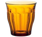 ARISE SHOP-Set de 4 Vasos Duralex Picardie 310 ml,Blanco,Gris,Naranja,Verde,Vaso para agua,bebida