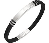 BREIL Colección LIGHT CUFF, Hombre en Acero, SILICONE, Ideas de Regalos para Hombre