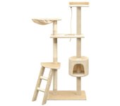 vidaXL RASCADOR PARA GATOS CON POSTE RASCADOR DE SISAL 150 CM BEIGE