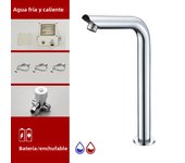 ELLEN  Sensor Basin Faucet Chrome Deck Mounted Automatic Inflated Water Mixer Tap Tall Sink Faucets ELS8870