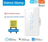 TNCE Tuya Wifi/Zigbee RF433 US Smart Wall Switch 1/2/3/4 Gang Touch Sensor Button No-Neutral Wire,Voice With Alexa Google Home