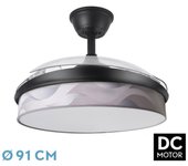 dc fan moda 72w black/ola gray 91d 3 blades 7200lm 300040006000k remote+ memory+ timer