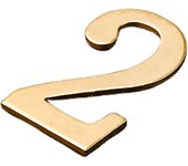 Golden Metal Door Number with Backing Adhesive 7*4cm House Number Apartment Door Number for Outdoor Hotel Home Mailbox Label