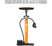 Bike Pump with Gauge Multi-functional Portable Inflator for Bicycles and Cars 160PSI with High-Pressure Gauge and Air Pump