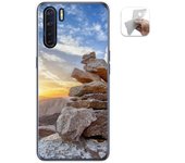 Tumundosmartphone Funda Gel Tpu para Oppo A91 diseño Sunset Dibujos