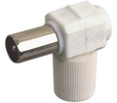 Conector TV Macho acodado Blanco Electro DH 10.532 8430552049943