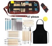 5-61Pcs Pottery Clay Sculpting Tools Pottery Carving Tool Kit With Carrying Case Bag For ceramics Supplies Polymer Sculpture Set