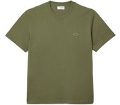 Camiseta Verde Lacoste de Corte Clásico de Punto de Algodón