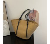 Large Straw Bag Beach Shopping Bags Luxury Designer Rattan Woven Shoulder Bag Women Handmade Straw Basket Handbags Summer