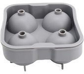 MAXHOME-QUTTIN Bandeja para cubitos de hielo,Juego de 2 moldes de silicona para hacer bolas de hielo, bandeja para bolas de hielo reutilizable,preparador de cubitos de hielo 4,6 bolas