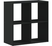 vidaXL Estantería de madera de ingeniería 68,5x32x68,5 cm Blanco, Negro, Roble Sonoma Mueble Almacenaje Estantería para Oficina, Estudio, Dormitorio Estantería/Librería/ mueble de Almacenamiento