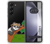 Funda Silicona Transparente para Samsung Galaxy Z Fold 5 5G diseño Panda Dibujos