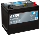 Batería de coche Exide EA754 Premium. 12V - 75Ah/630A (EN) Caja D26