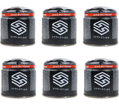 Set de cartuchos de gas para camping 190g, con válvula de seguridad compatibles con hornillos de rosca, No válidos para cocinas tipo aerosol, ideal para montaña, senderismo, acampada y exteriores