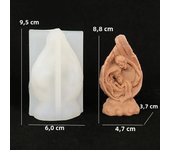 Prayer Jesus Relief Cylinder Candle Silicone Mold Flower Jesus Statue Relief Resin Mould Jesus Sculpture Concrete Gypsum Molds