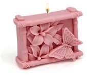 Molde de Silicona Mariposa y Bambú para Velas, 6,5x8,6x3 cm | Crea Velas Exóticas con Diseño Único, Antiadherente y Duradero | Ideal para Crear tus Velas Caseras